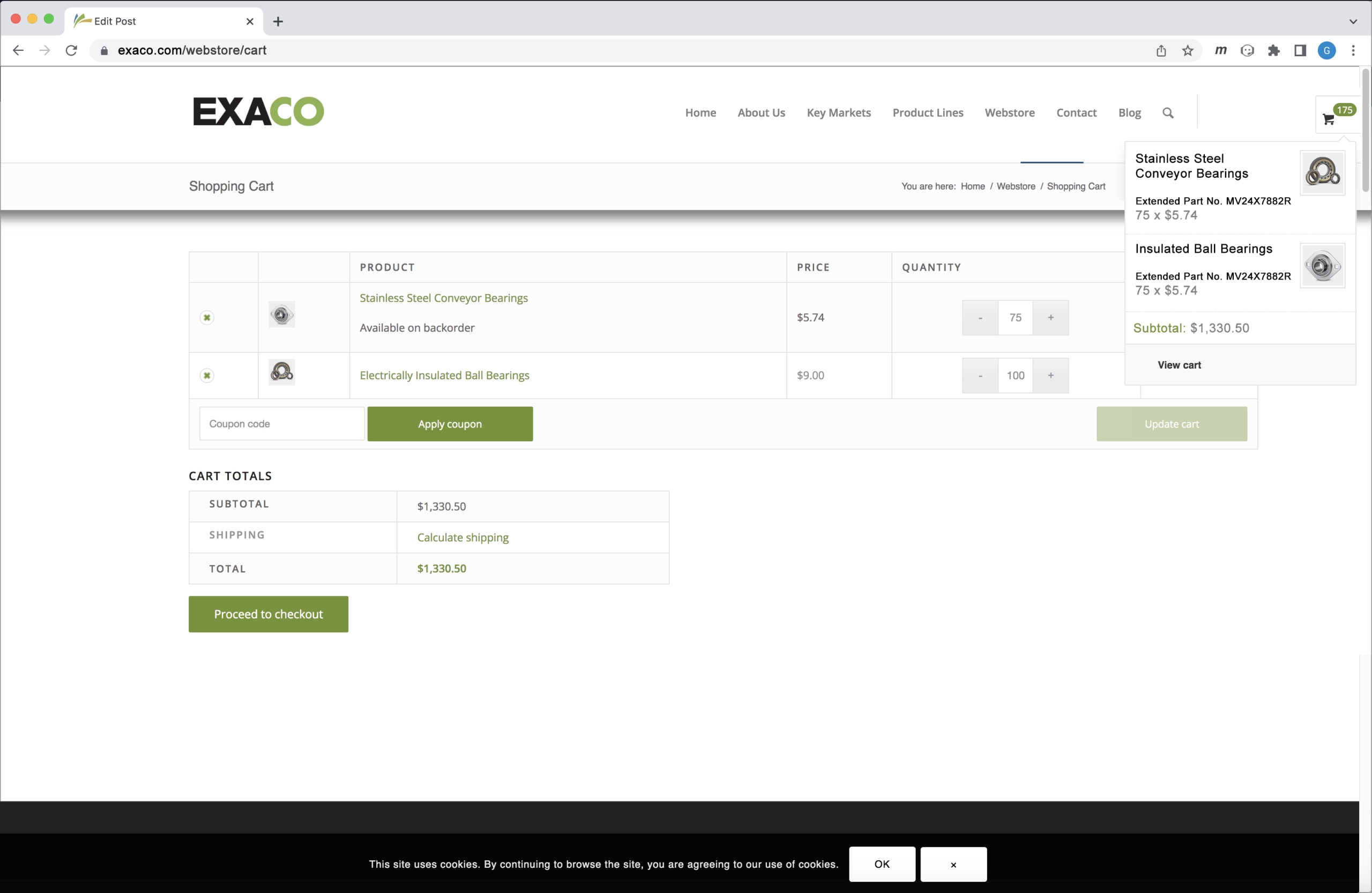 Online Order Entry